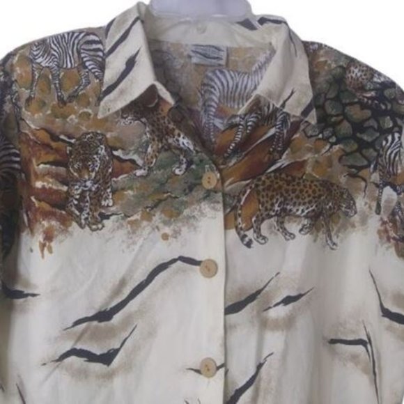 Vintage Separate Issue Jungle Print Camp Shirt - Picture 2 of 4